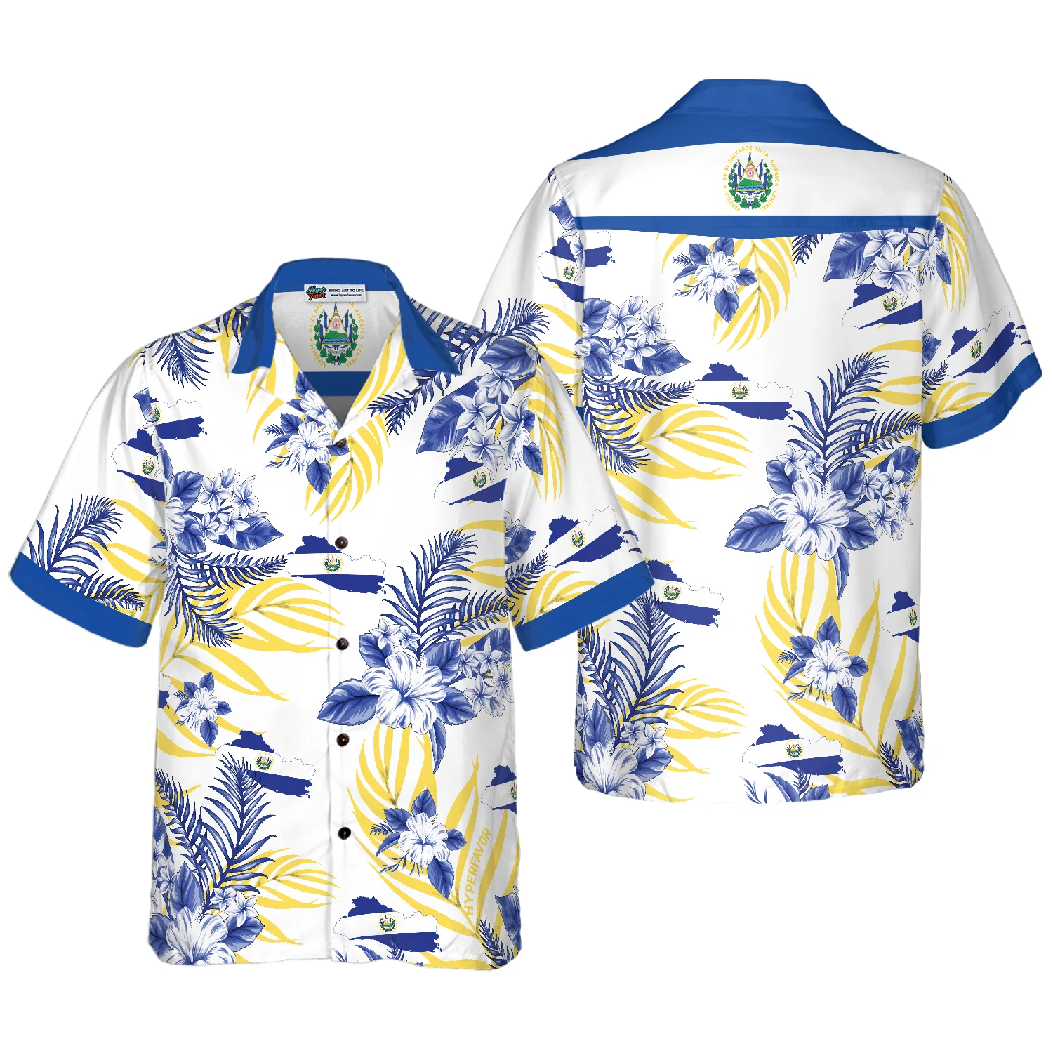 El Salvador Proud Hawaiian Shirt Aloha Shirt For Men and Women