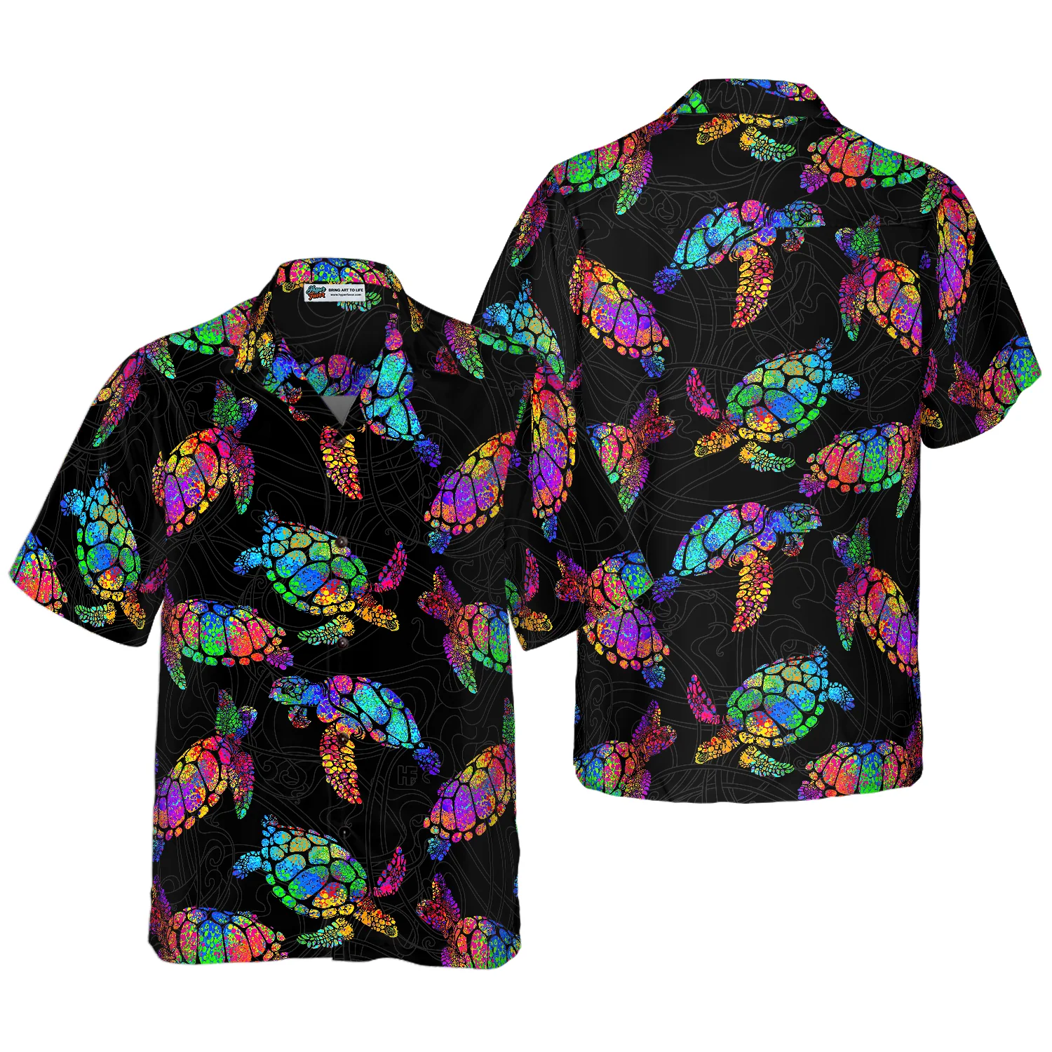 Boho Style Sea turtle Hawaiian Shirt Aloha Shirt For Men and Women