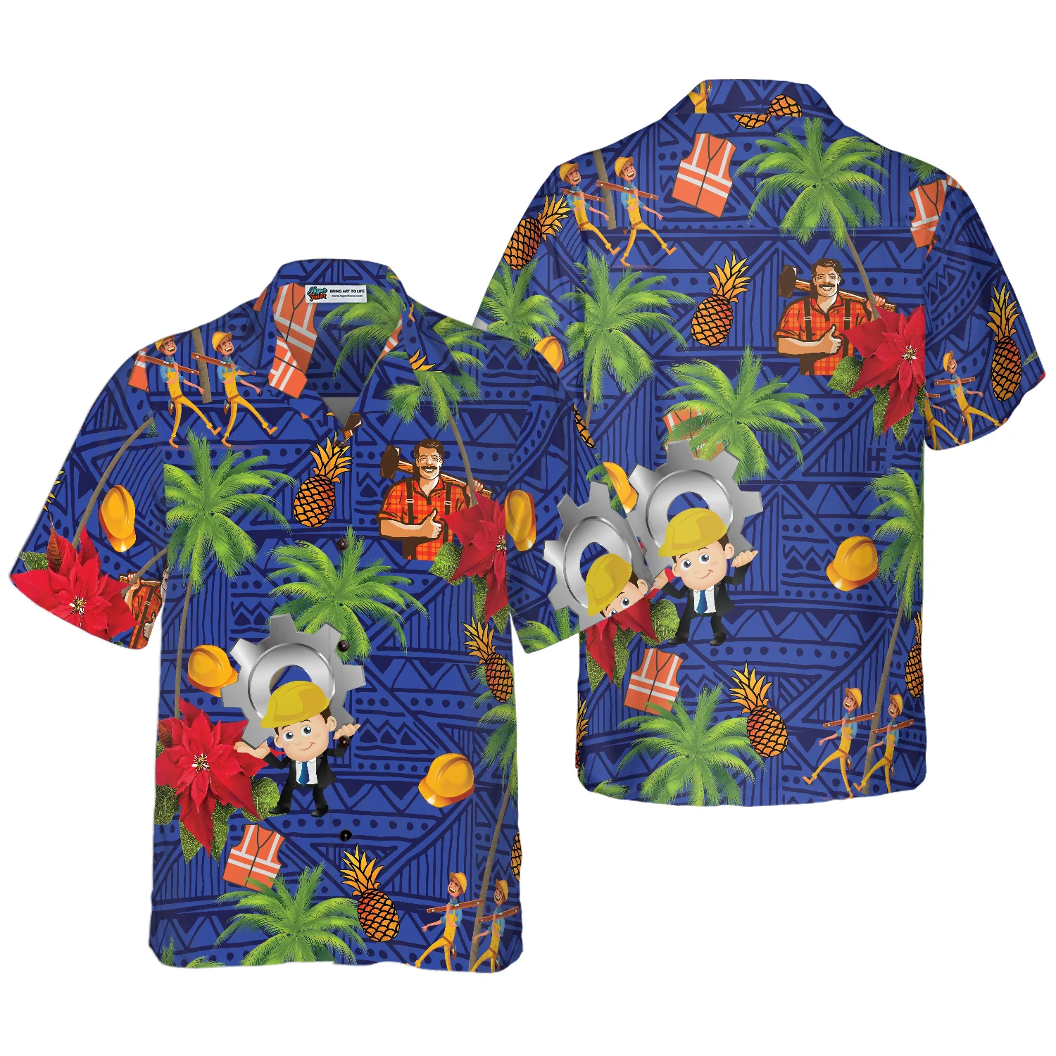 Laborer Proud Hawaiian Shirt Aloha Shirt For Men and Women