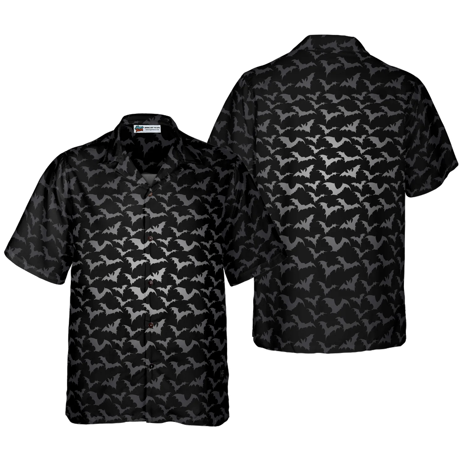 Seamless Bat Goth Hawaiian Shirt Aloha Shirt For Men and Women