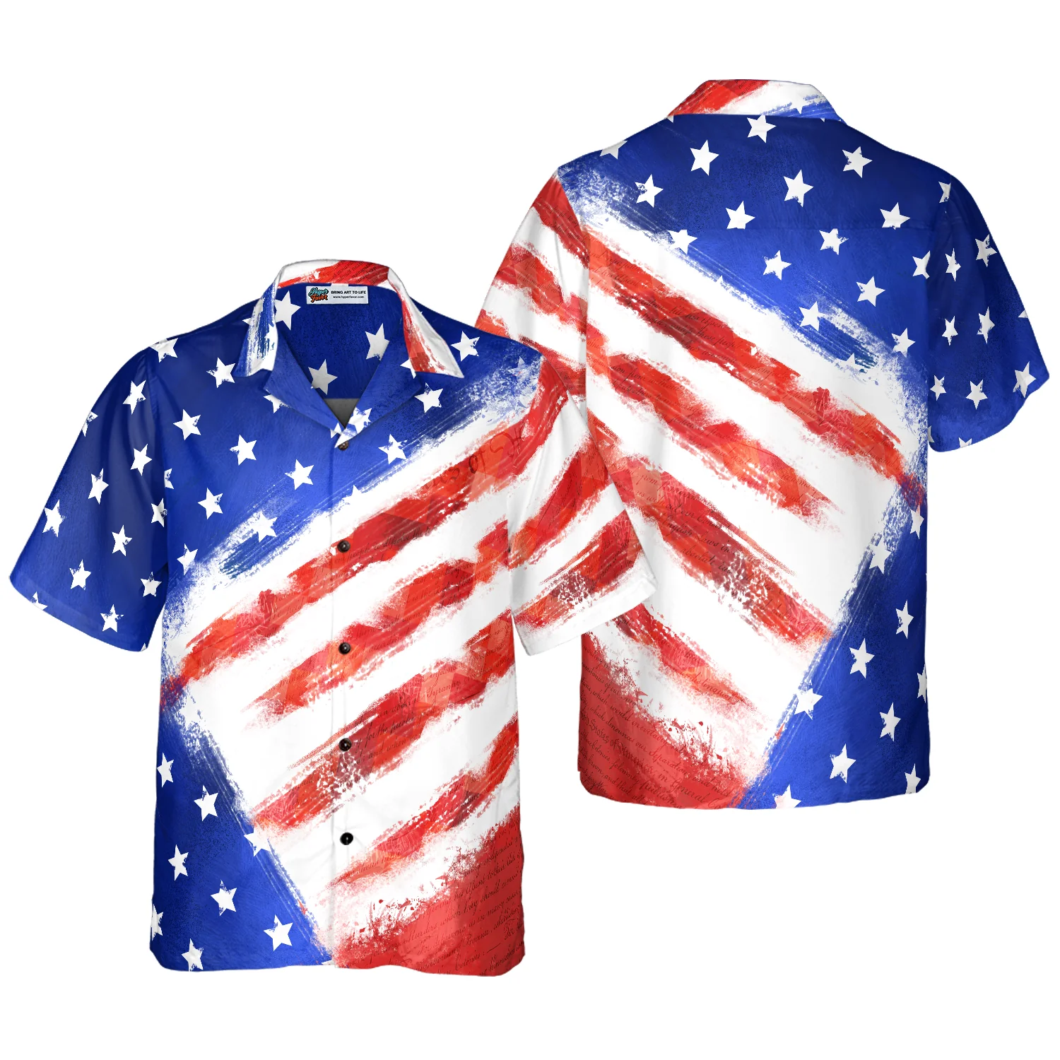 American Flag Hawaiin Shirt Aloha Shirt For Men and Women