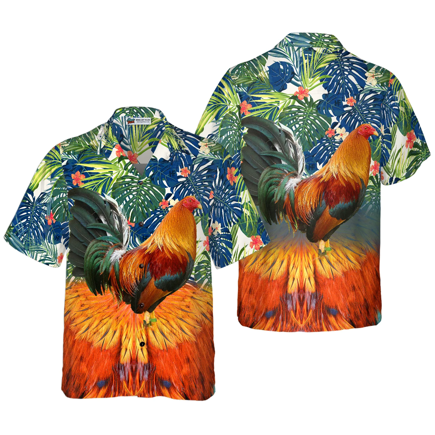 ROOSTER Hawaiian Shirt Aloha Shirt For Men and Women