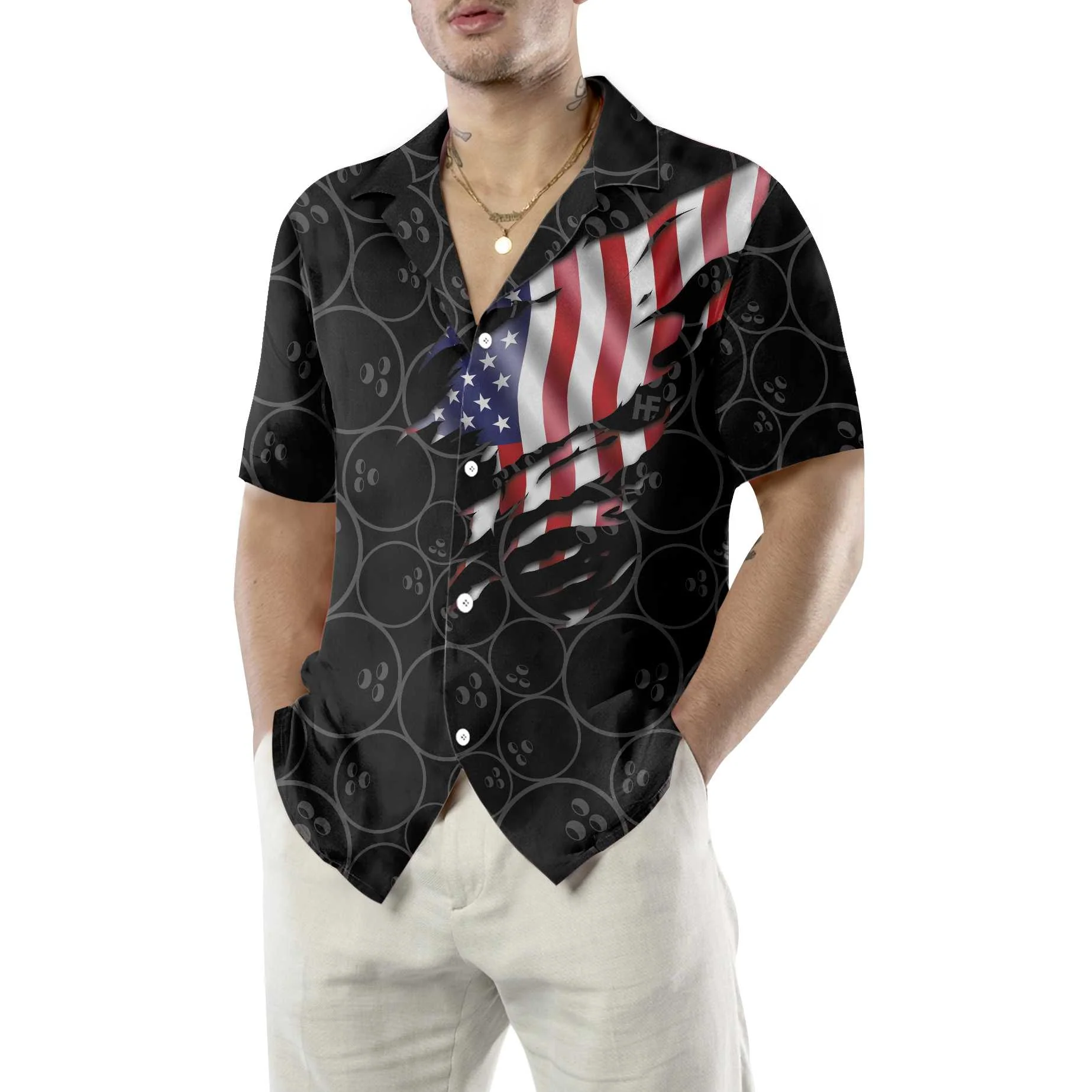 Bowling American Flag Hawaiian Shirt Unique Bowling Shirt Best Gift For Bowling Players Aloha Shirt For Men and Women