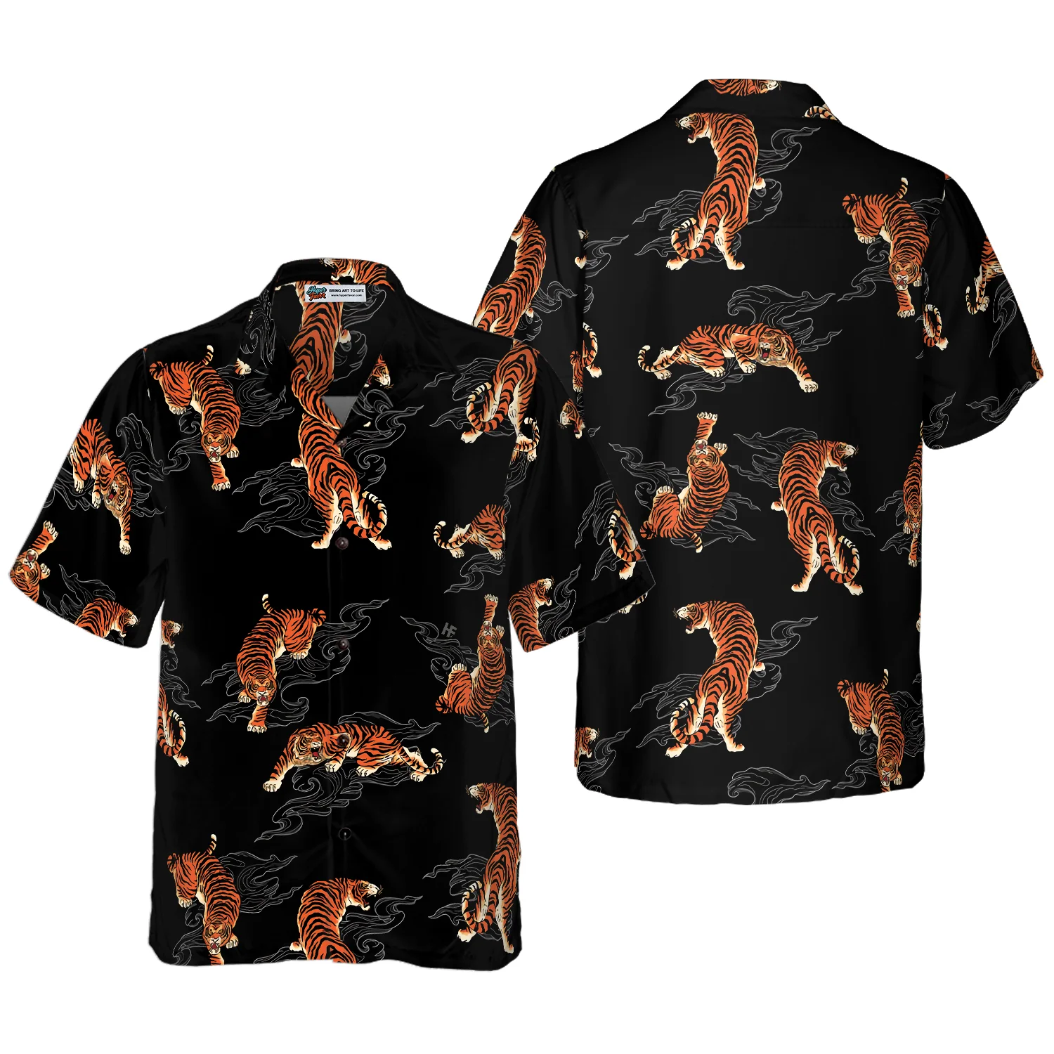Japanese Tiger Shirt Hawaiian Shirt Aloha Shirt For Men and Women