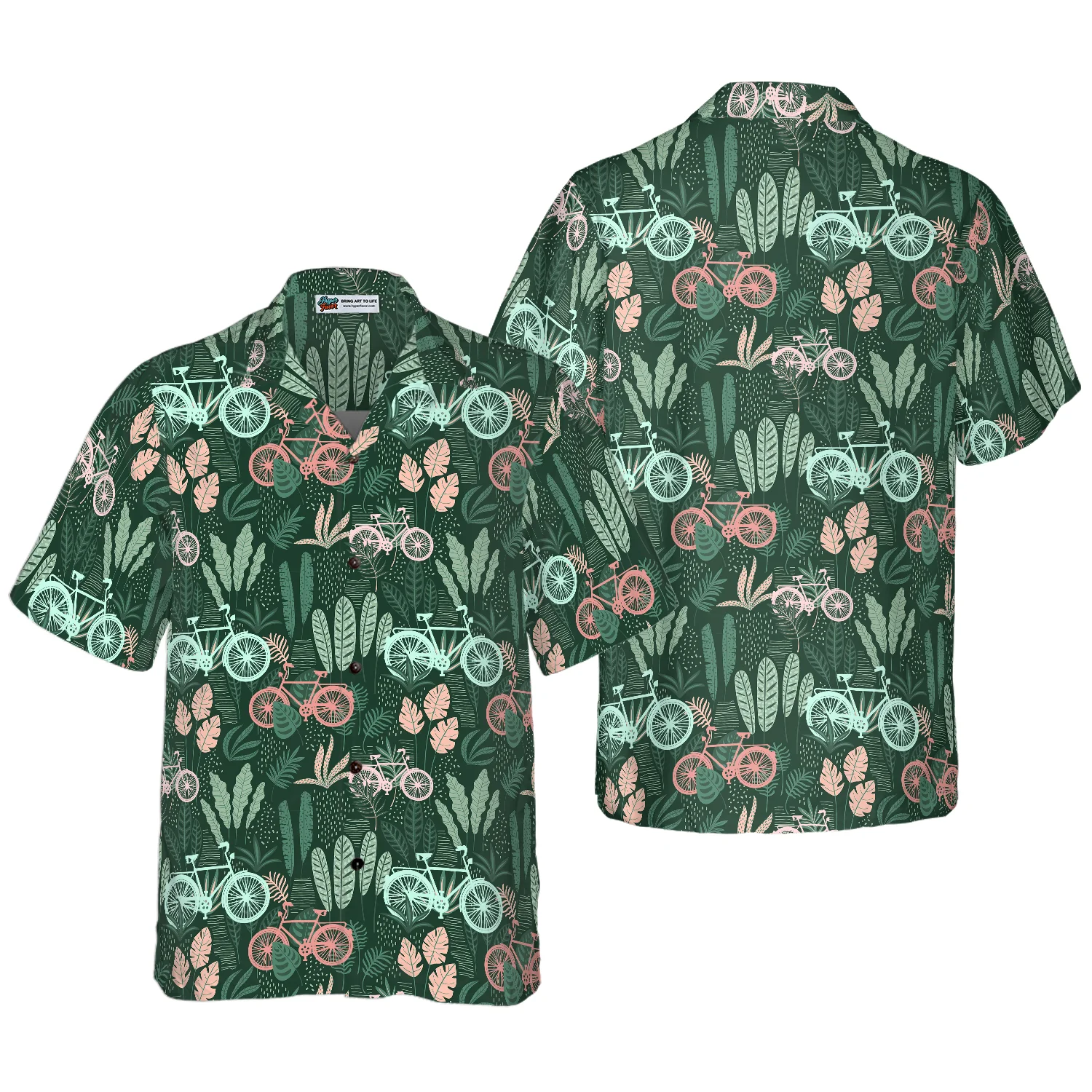 Cycling Tropical Hawaiian Shirt Aloha Shirt For Men and Women