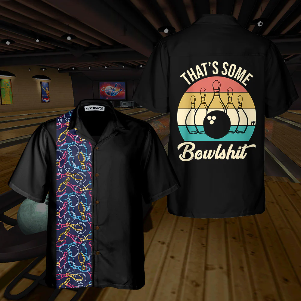 Thats Some Bowlshit Hawaiian Shirt Funny Bowling Shirt Best Gift For Bowling Players Aloha Shirt For Men and Women