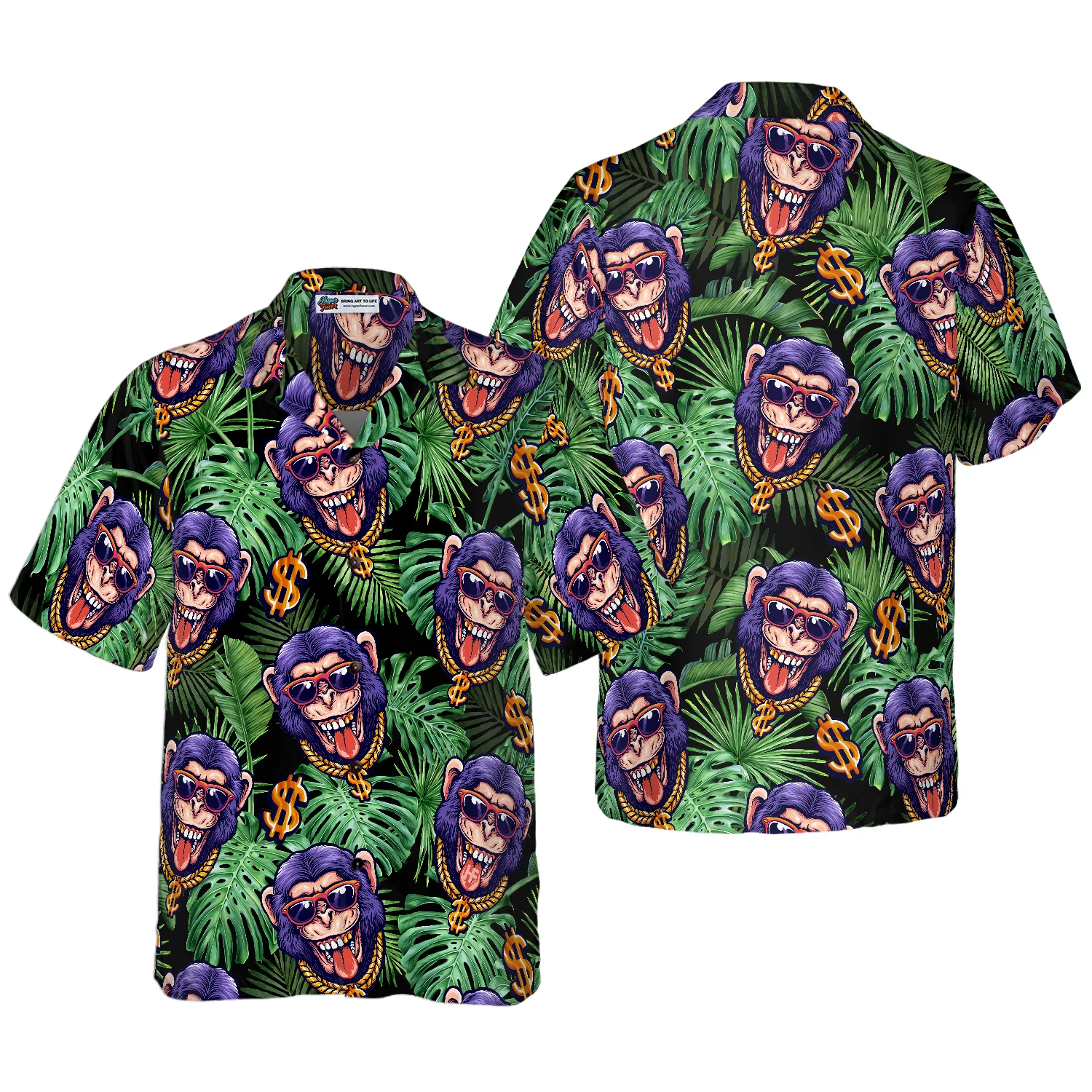 Tropical Millionaire Monkey Hawaiian Shirt Aloha Shirt For Men and Women