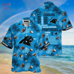 Blue Tropical Carolina Panthers NFL Hawaiian Shirt Summer Aloha Shirt For Men Women