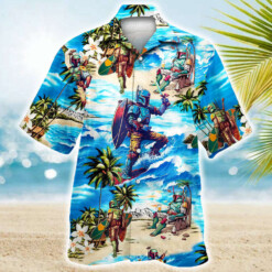 Boba Fett Star Wars Surfing Hawaiian Shirt Summer Aloha Shirt For Men Women - Dream Art Europa