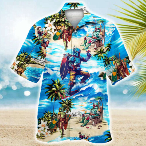 Boba Fett Star Wars Surfing Hawaiian Shirt Summer Aloha Shirt For Men Women