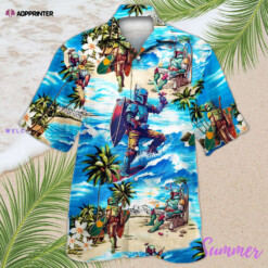 Boba Fett Star Wars Surfing Hawaiian Shirt Summer Aloha Shirt For Men Women