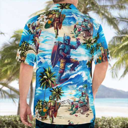 Boba Fett Star Wars Surfing Hawaiian Shirt Summer Aloha Shirt For Men Women