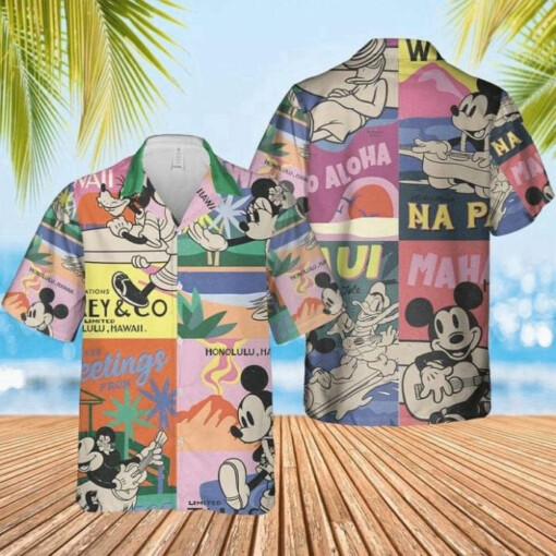 Cartoon Imagine Mickey Mouse Hot Summer 3D Hawaiian Shirt
