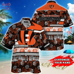 Cincinnati Bengals NFL Hawaiian Shirt Coconuts Floral Summer Aloha Shirt For Men Women Button T-Shirt