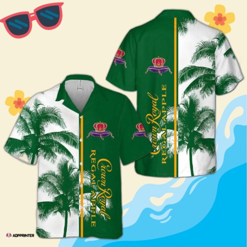 Crown Royal Regal Apple Palm Tree Hawaiian Shirt