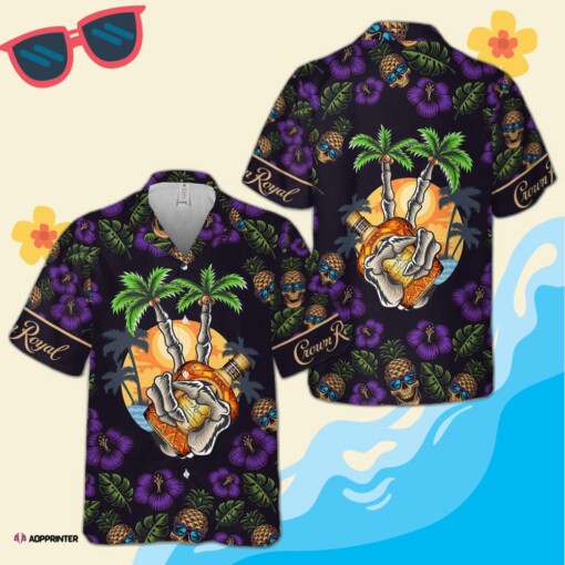 Crown Royal Skeleton Hawaiian Shirt