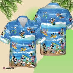 Disney Summer Mickey Minnie Mouse Hawaiian Shirt Tropical Aloha Shirt For Men Women