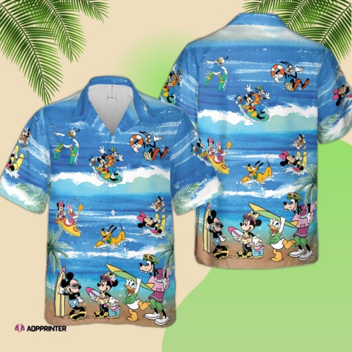 Disney Summer Mickey Minnie Mouse Hawaiian Shirt Tropical Aloha Shirt For Men Women