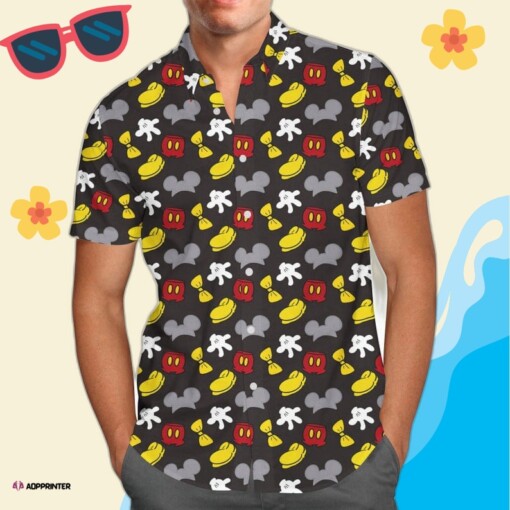 Dress Mickey Mouse Disney Cartoon 3D Hawaiian Shirt Summer