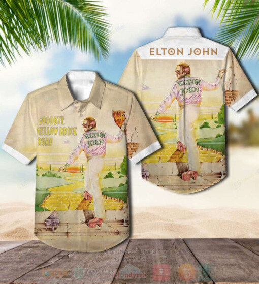 Elton John Goodbye Yellow Brick Road Album Hawaiian Shirt Summer Aloha Shirt For Men Women