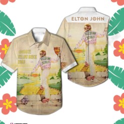 Elton John Goodbye Yellow Brick Road Album Hawaiian Shirt Summer Aloha Shirt For Men Women