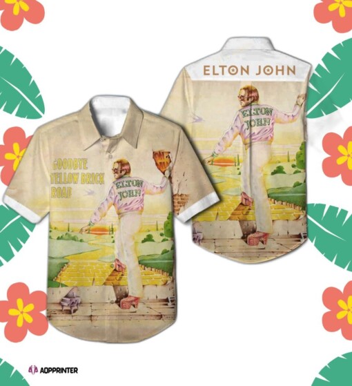 Elton John Goodbye Yellow Brick Road Album Hawaiian Shirt Summer Aloha Shirt For Men Women