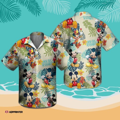 Mickey Aloha 3D All Over Print Tropical Summer Vacation Hawaiian Shirt