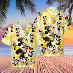 Mickey Minnie Hawaiian Shirt Summer Shirt Gift Orange - Dream Art Europa