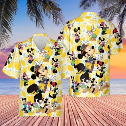 Mickey Minnie Hawaiian Shirt Summer Shirt Gift Orange