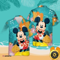 Mickey Mouse Hawaii Aloha Unisex Hawaiian Shirt Beach Tropical Aloha Shirt For Men Women