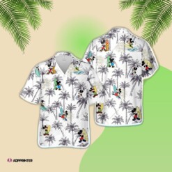Mickey Summer Sleeve Button Hawaiian Shirt Beach Shorts