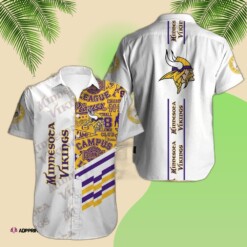 Minnesota Vikings White Hawaiian Shirt Summer Aloha Shirt For Men Women