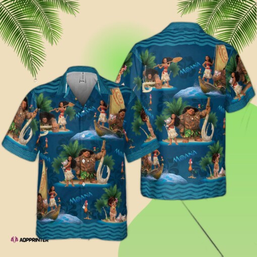 Moana And Maui Disney Hawaiian Shirt Disneyland Trip Hawaiian