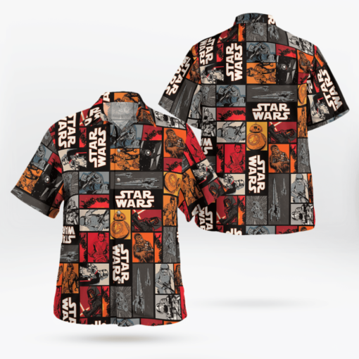 Movie Grid Vintage Star Wars Hawaii Shirt Summer Aloha Shirt For Men Women