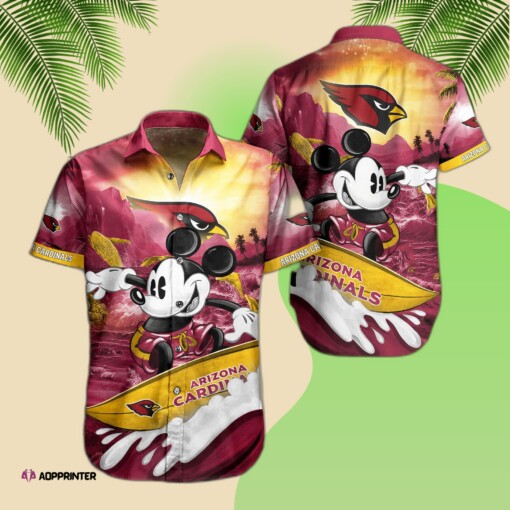 NFL Arizona Cardinals Hawaiian Shirt Mickey Mouse Summer