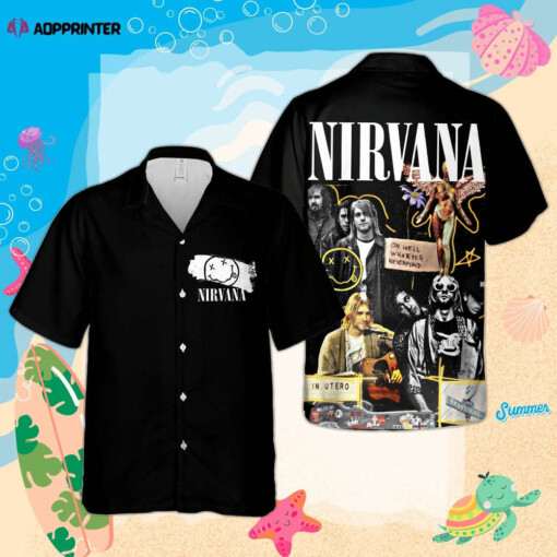 Nirvana Merch Art Cuban Shirt Premium Unique Hawaiian Shirt