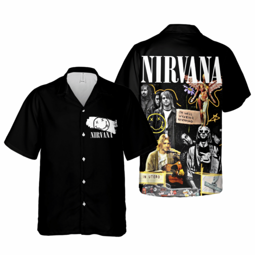 Nirvana Merch Art Cuban Shirt Premium Unique Hawaiian Shirt