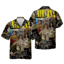 Nirvana Merch I Hate Myself And I Want To Die Premium Hawaiian Shirt Cuban Shirt - Dream Art Europa