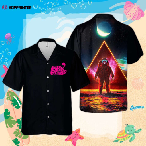Pink Floyd Merch Astronaut Art Triangle Rainbow Cuban Shirt Premium Hawaiian Shirt