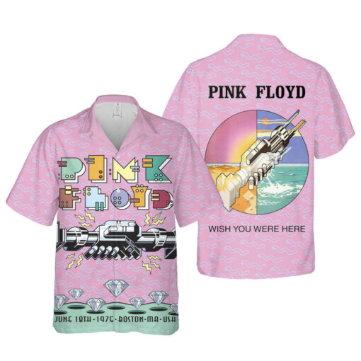 Pink Floyd Merch Wish You Were Here Rock Music Cuban Shirt Premium Hawaiian Shirt