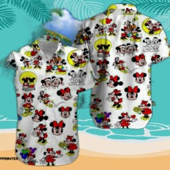 Play Tennis Disney Mickey Mouse Floral Aloha Hawaiian Shirt 024 - Dream Art Europa