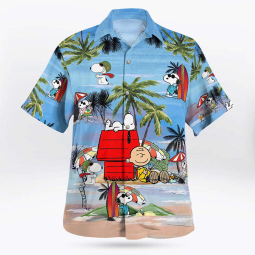 Snoopy Summer Time Hawaiian Shirt Blue Summer Aloha Shirt For Men Women