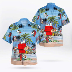 Snoopy Summer Time Hawaiian Shirt Blue Summer Aloha Shirt For Men Women - Dream Art Europa