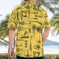 Space Ships Star Wars Yellow Hawaiian Shirt Summer Aloha Shirt For Men Women - Dream Art Europa