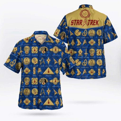 Star Trek Blue Hawaiian Shirt Summer Aloha Shirt For Men Women