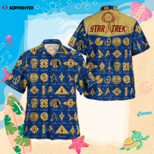 Star Trek Blue Hawaiian Shirt Summer Aloha Shirt For Men Women