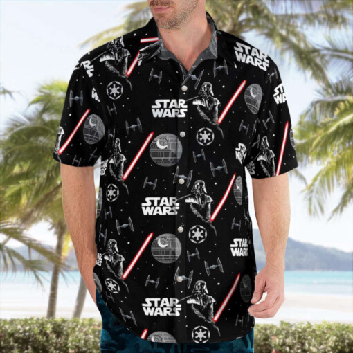 Star Wars Darth Vader With Light Saber Hawaiian Shirt Summer Aloha Shirt For Men Women