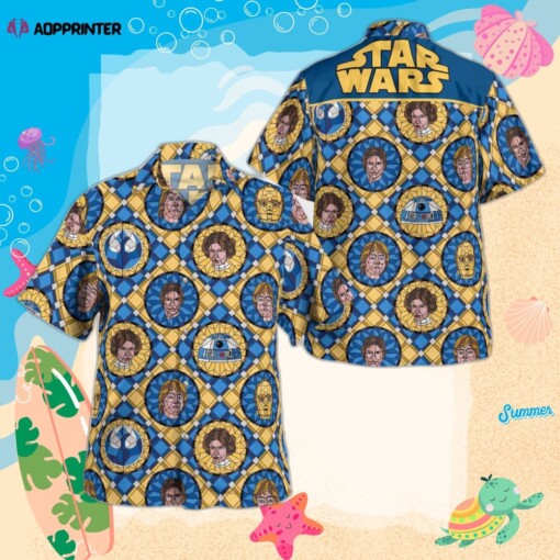 Star Wars Stained Glass Rebel Coin Hawaii Shirt Summer Aloha Shirt For Men Women