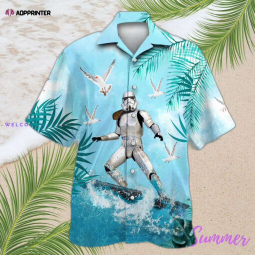 Star Wars Stormtrooper Surfing Hawaiian Shirt Summer Aloha Shirt For Men Women