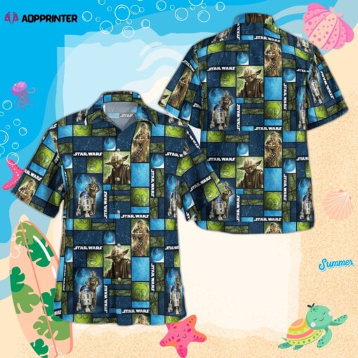 Star Wars Yoda C3p0 And R2d2 Hawaiian Shirt Summer Aloha Shirt For Men Women